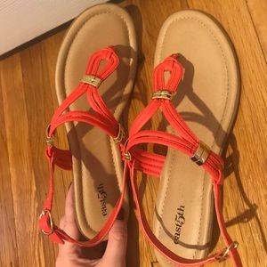 Coral sandals